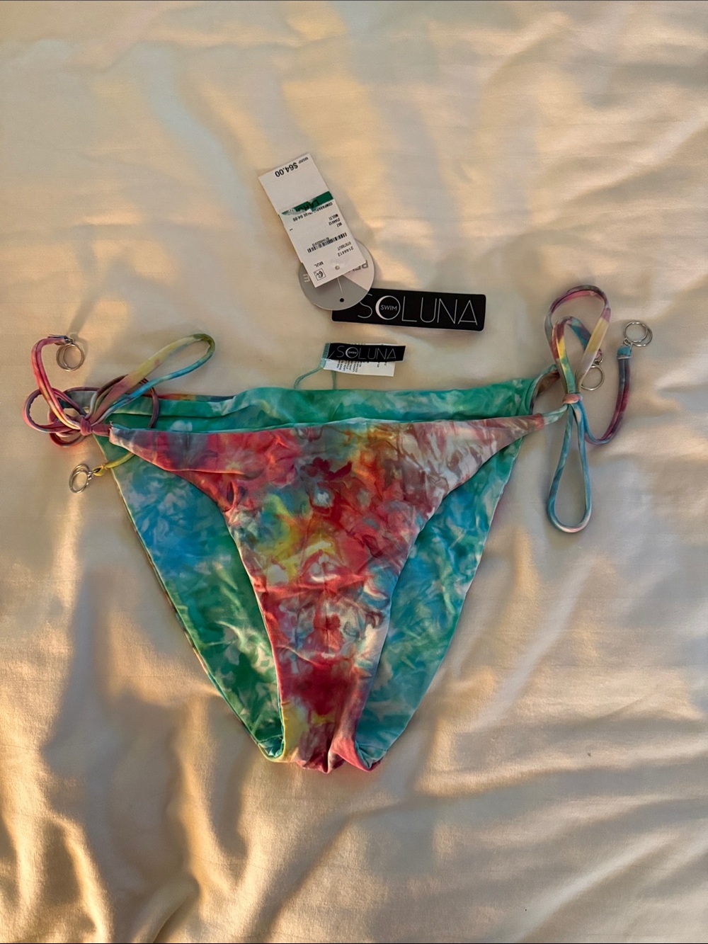 Soluna Women's Tie-Dye Side-Tie Bikini Bottom - Multi